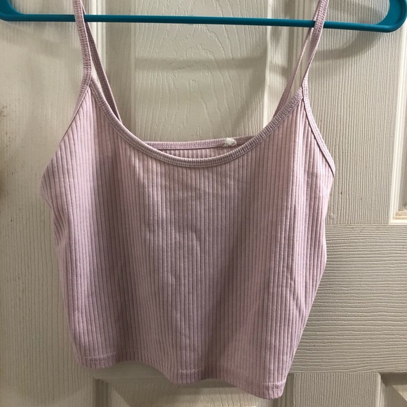 pink and yellow ribbed crop top - Picture 2 of 4